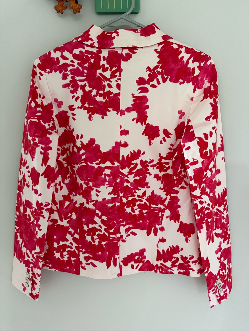 New York & Company Pink and Red Floral Blazer - Picture 3 of 4